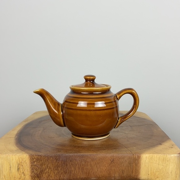 MINI pottery ceramic brown teapot single serving - Picture 2 of 9